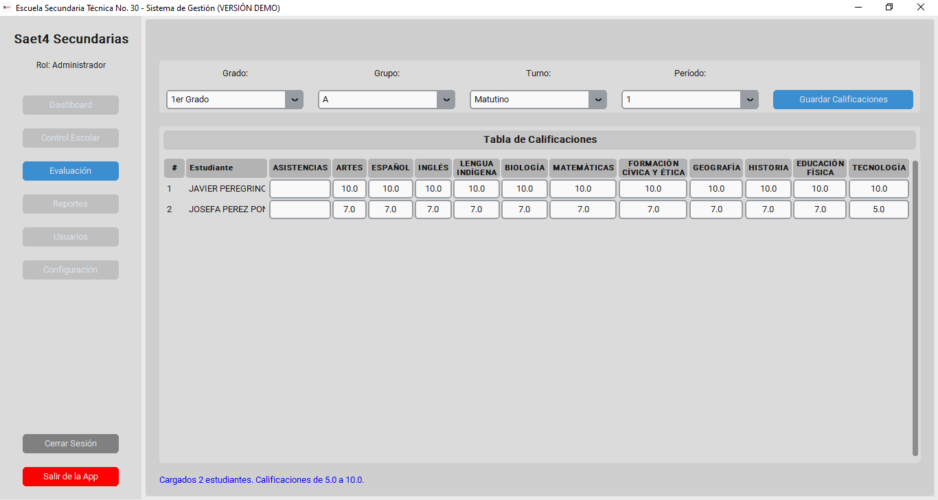Módulo de Evaluación